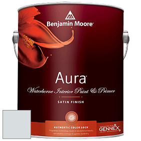 Benjamin Moore Aura 526 Waterborne Interior Satin Finish покрытие цвет 875 Blue Veil