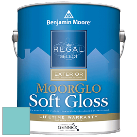 Benjamin Moore W096 Regal Select Exterior Paint-Moor GloSoft Gloss Finish краска цвет 739 Un-Teal We Meet Again