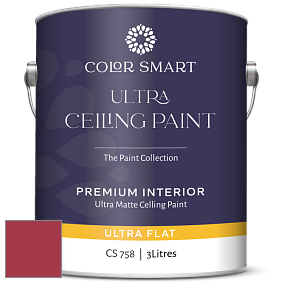 COLOR SMART CS 758 ULTRA CEILING PAINT ультраматовая краска цвет 2086-10 Exotic Red