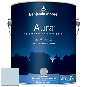 Benjamin Moore Aura 632 Waterborne Exterior Semi-Gloss Finish краска цвет 820 Misty Blue