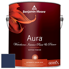 Benjamin Moore Aura 526 Waterborne Interior Satin Finish покрытие цвет RAL 5003 