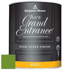 Benjamin Moore Aura 148 Grand Entrance High Gloss эмаль цвет 2029-10 Basil Green