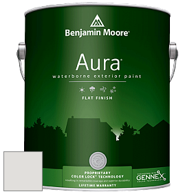 Benjamin Moore Aura 629 Waterborne Exterior Flat Finish краска цвет 2112-70 American White