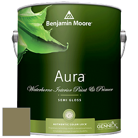 Benjamin Moore Aura 528 Waterborne Interior Semi-gloss Finish краска цвет 496 Chopped Dill