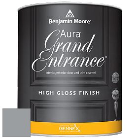 Benjamin Moore Aura 148 Grand Entrance High Gloss эмаль цвет 1614 Delray Gray