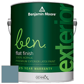 Benjamin Moore Ben 541 Waterborne Exterior Flat Finish краска цвет 1671 West Coast