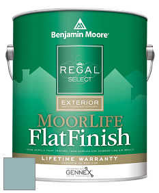 Benjamin Moore W105 Regal Select Exterior Paint-MoorLife Flat Finish краска цвет 718 Ocean City Blue