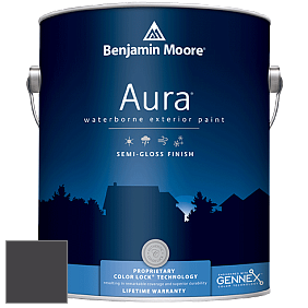 Benjamin Moore Aura 632 Waterborne Exterior Semi-Gloss Finish краска цвет 2117-10 Carbon Copy