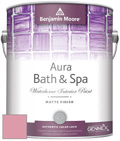Benjamin Moore Aura 532 Bath & Spa Waterborne Interior Paint Matte Finish краска цвет 1340 Pink Ribbon