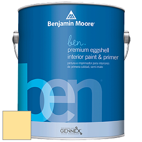 Benjamin Moore Ben W626 Premium Interior Latex Eggshell краска цвет 2021-50 Yellow Lotus