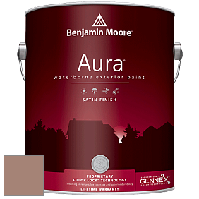 Benjamin Moore Aura 631 Waterborne Exterior Satin Finish краска цвет 2096-40 Gaucho Brown