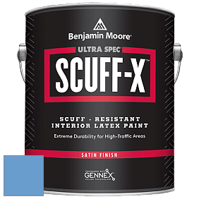 Benjamin Moore 486 Ultra Spec SCUFF-X Interior Satin Finish краска цвет 817 Brazilian Blue