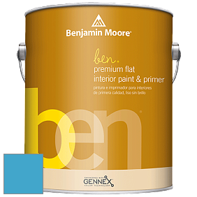 Benjamin Moore Ben W625 Premium Interior Latex Flat краска цвет 2060-40 Toronto Blue