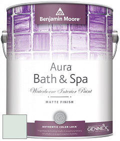 Benjamin Moore Aura 532 Bath & Spa Waterborne Interior Paint Matte Finish краска цвет 842 Green Cast