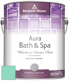 Benjamin Moore Aura 532 Bath & Spa Waterborne Interior Paint Matte Finish краска цвет 613 Fresh Green