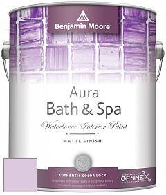 Benjamin Moore Aura 532 Bath & Spa Waterborne Interior Paint Matte Finish краска цвет 2073-60 Pale Iris