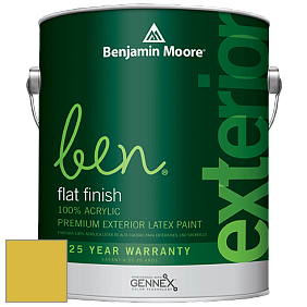 Benjamin Moore Ben 541 Waterborne Exterior Flat Finish краска цвет 364 Citrus Burst
