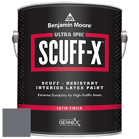 Benjamin Moore 486 Ultra Spec SCUFF-X Interior Satin Finish краска цвет 1608 Ashland Slate
