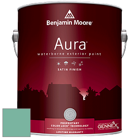 Benjamin Moore Aura 631 Waterborne Exterior Satin Finish краска цвет 2041-40 Juneau Spring