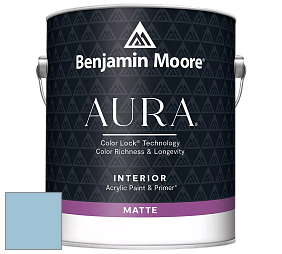 Benjamin Moore Aura 522 Interior Paint - Matte краска цвет 808 Sapphire Ice
