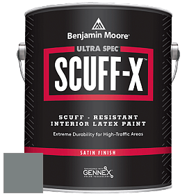Benjamin Moore 486 Ultra Spec SCUFF-X Interior Satin Finish краска цвет 1588 Gray Pinstripe