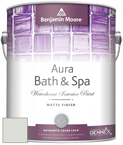 Benjamin Moore Aura 532 Bath & Spa Waterborne Interior Paint Matte Finish краска цвет 863 Pearl Gray