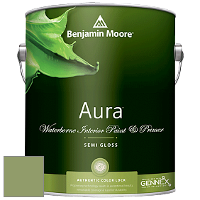 Benjamin Moore Aura 528 Waterborne Interior Semi-gloss Finish краска цвет 545 Buckingham Gardens