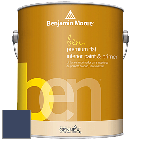 Benjamin Moore Ben W625 Premium Interior Latex Flat краска цвет 2064-10 Bold Blue