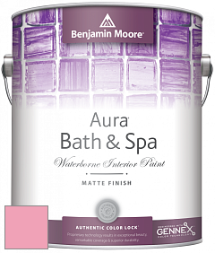 Benjamin Moore Aura 532 Bath & Spa Waterborne Interior Paint Matte Finish краска цвет 1326 Bubble Bath