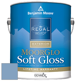 Benjamin Moore W096 Regal Select Exterior Paint-Moor GloSoft Gloss Finish краска цвет 823 Steel Blue