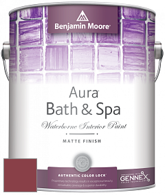 Benjamin Moore Aura 532 Bath & Spa Waterborne Interior Paint Matte Finish краска цвет 2080-10 Raspberry Truffle