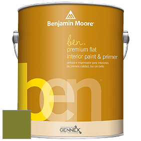 Benjamin Moore Ben W625 Premium Interior Latex Flat краска цвет NCS S 3560-G50Y 