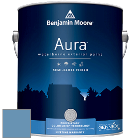 Benjamin Moore Aura 632 Waterborne Exterior Semi-Gloss Finish краска цвет 810 Blue Dragon