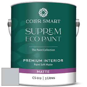 COLOR SMART CS 619 SUPREM ECO PAINT матовая краска цвет 2121-40 Silver Half Dollar