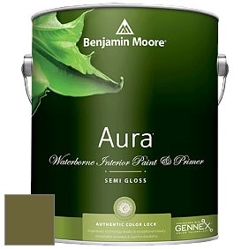 Benjamin Moore Aura 528 Waterborne Interior Semi-gloss Finish краска цвет NCS S 5540-G60Y 