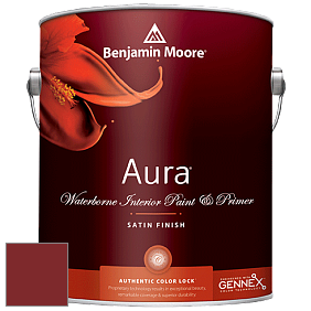 Benjamin Moore Aura 526 Waterborne Interior Satin Finish покрытие цвет RAL 3011 