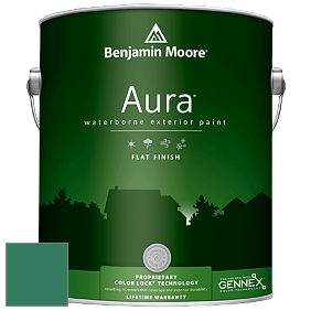 Benjamin Moore Aura 629 Waterborne Exterior Flat Finish краска цвет 2043-20 Ming Jade