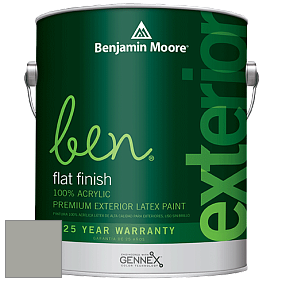 Benjamin Moore Ben 541 Waterborne Exterior Flat Finish краска цвет 1482 Sabre Gray
