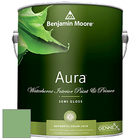 Benjamin Moore Aura 528 Waterborne Interior Semi-gloss Finish краска цвет 2034-40 Cedar Green
