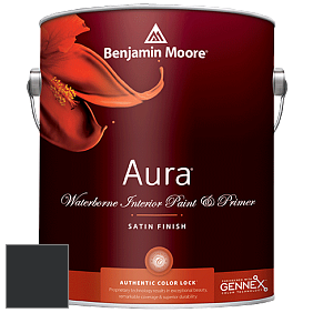 Benjamin Moore Aura 526 Waterborne Interior Satin Finish покрытие цвет RAL 9004 
