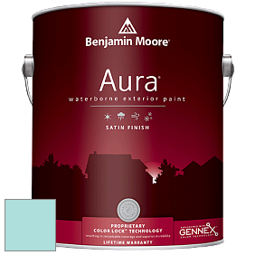 Benjamin Moore Aura 631 Waterborne Exterior Satin Finish краска цвет 730 San Clemente Teal