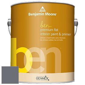 Benjamin Moore Ben W625 Premium Interior Latex Flat краска цвет 1608 Ashland Slate