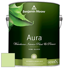Benjamin Moore Aura 528 Waterborne Interior Semi-gloss Finish краска цвет 2031-50 Key Lime