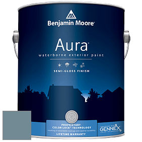 Benjamin Moore Aura 632 Waterborne Exterior Semi-Gloss Finish краска цвет 1644 Blue Dusk