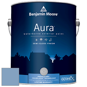 Benjamin Moore Aura 632 Waterborne Exterior Semi-Gloss Finish краска цвет 823 Steel Blue