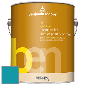 Benjamin Moore Ben W625 Premium Interior Latex Flat краска цвет 761 Meridian Blue