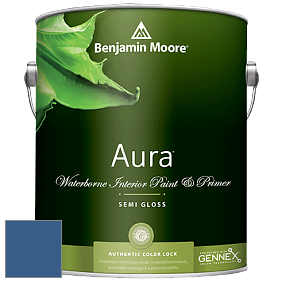 Benjamin Moore Aura 528 Waterborne Interior Semi-gloss Finish краска цвет 812 Blueberry Hill
