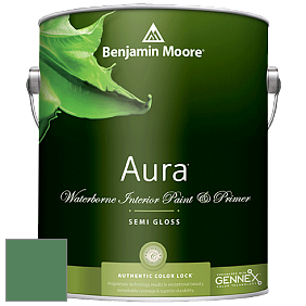 Benjamin Moore Aura 528 Waterborne Interior Semi-gloss Finish краска цвет NCS S 4040-G10Y 