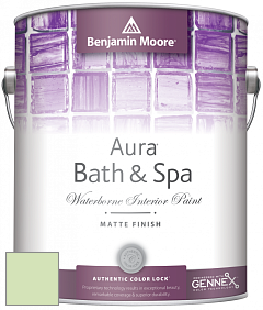 Benjamin Moore Aura 532 Bath & Spa Waterborne Interior Paint Matte Finish краска цвет 555 O'Reilly Green