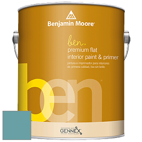Benjamin Moore Ben W625 Premium Interior Latex Flat краска цвет 2053-40 Blue Lake